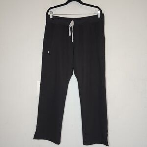 Figs Kade Cargo Black Scrub Pants Pull On Women's Size Large Petite LP